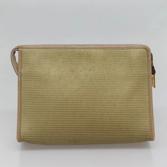 SAINT LAURENT Clutch Bag 2Set Beige Brown gold Auth - Picture 5 of 16